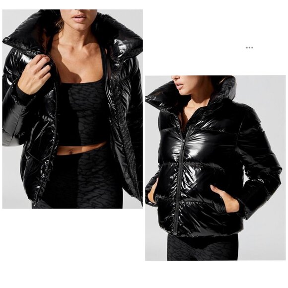 ‼️WOW ‼️Carbon 38 BLACK PUFFER JACKET IN TAKARA SHINE‼️ - Picture 7 of 14